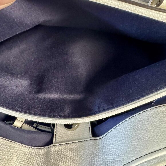 Liz Clairborne PVC Blue Floral Purse EUC - Picture 7 of 11